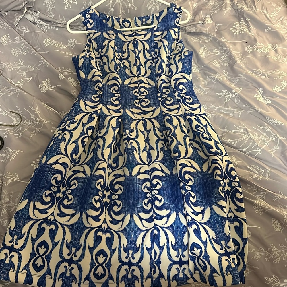 Royal blue design professional dress